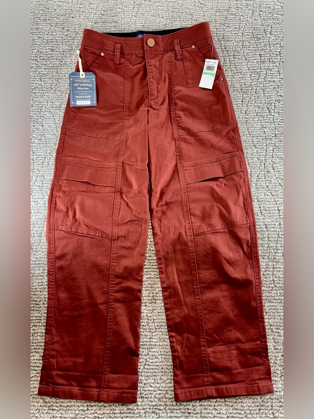 NWT Democracy "Ab"solution Size 8 Skyrise Relaxed Straight Leg Utility Pants